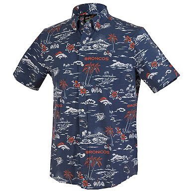 Men's Reyn Spooner Navy Denver Broncos Kekai Performance Button-Down Shirt