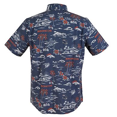 Men's Reyn Spooner Navy Denver Broncos Kekai Performance Button-Down Shirt