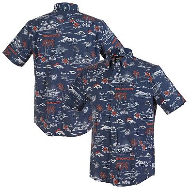 Men's Reyn Spooner Navy Denver Broncos Kekai Performance Button-Down Shirt