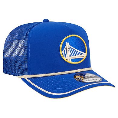 Men's New Era Royal Golden State Warriors Vintage Team Rope A-Frame 9FIFTY Snapback Hat