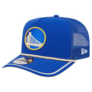 Men's New Era Royal Golden State Warriors Vintage Team Rope A-Frame 9FIFTY Snapback Hat