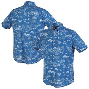 Men's Reyn Spooner Blue Detroit Lions Kekai Performance Button-Down Shirt