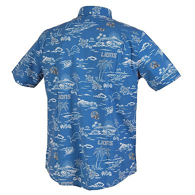 Men's Reyn Spooner Blue Detroit Lions Kekai Performance Button-Down Shirt