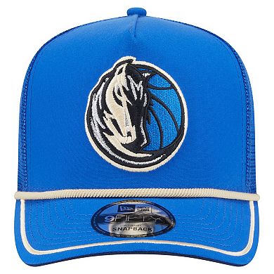 Men's New Era Blue Dallas Mavericks Vintage Team Rope A-Frame 9FIFTY Snapback Hat