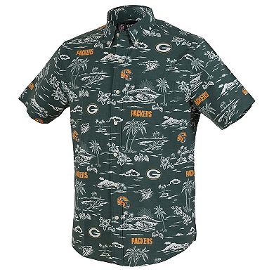 Men's Reyn Spooner Green Green Bay Packers Kekai Performance Button-Down Shirt