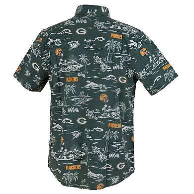 Men's Reyn Spooner Green Green Bay Packers Kekai Performance Button-Down Shirt