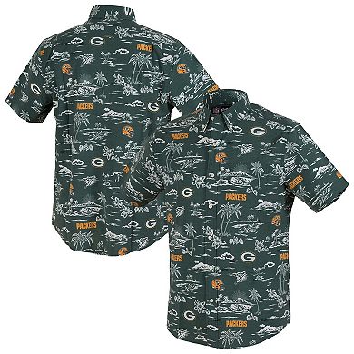 Men's Reyn Spooner Green Green Bay Packers Kekai Performance Button-Down Shirt
