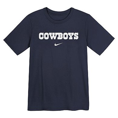 Preschool Nike Navy Dallas Cowboys Wordmark T-Shirt