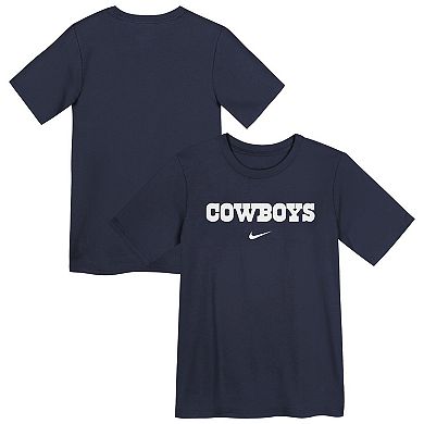 Preschool Nike Navy Dallas Cowboys Wordmark T-Shirt