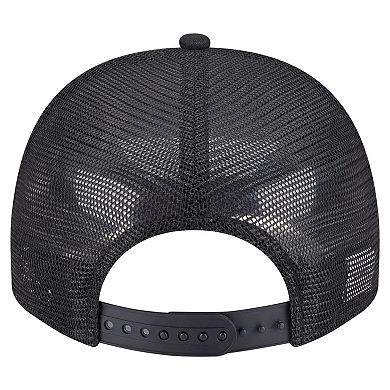 Men's New Era Black Miami Heat Vintage Team Rope A-Frame 9FIFTY Snapback Hat