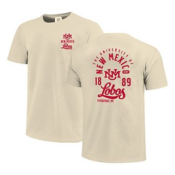 Men's Cream New Mexico Lobos Comfort Colors Mascot Overlay T-Shirt