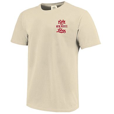 Men's Cream New Mexico Lobos Comfort Colors Mascot Overlay T-Shirt