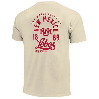 Men's Cream New Mexico Lobos Comfort Colors Mascot Overlay T-Shirt