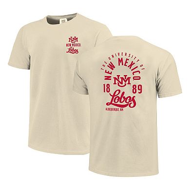 Men's Cream New Mexico Lobos Comfort Colors Mascot Overlay T-Shirt