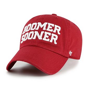 Men's '47 Crimson Oklahoma Sooners Clean Up Adjustable Hat
