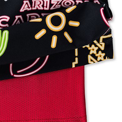 "Men's Chubbies Black Arizona Cardinals The Neon 5.5"" Classic Lined Swim Trunks"
