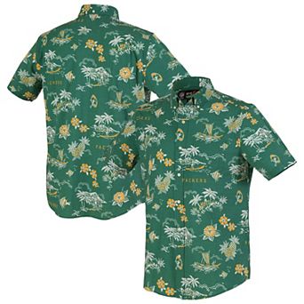 Men's Reyn Spooner Green Green Bay Packers Throwback Kekai Performance Button-Down Shirt