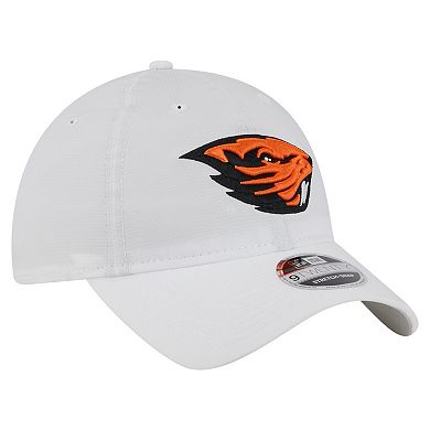 Men's New Era White Oregon State Beavers Active Ripstop 9TWENTY Adjustable Hat