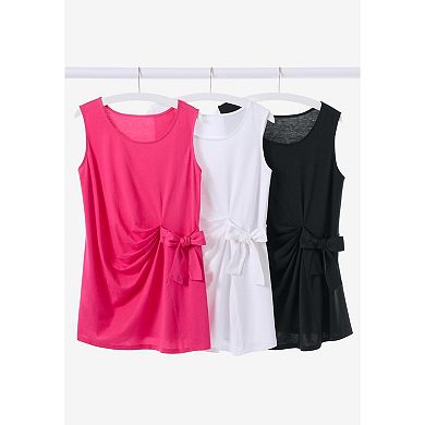 Woman Within Plus Size Sleeveless Side Tie Tank