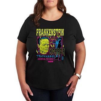 Plus Size Universal Monsters Frankenstein Horror Graphic Tee
