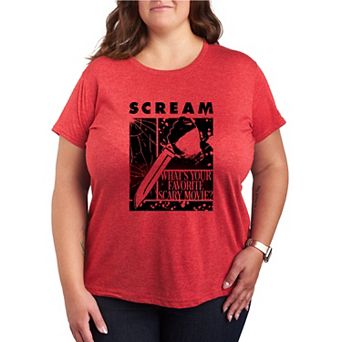 Plus Size Scream What's Your Favorite Scary Movie Graphic Tee