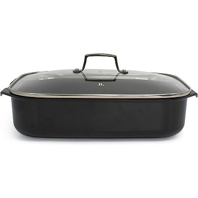 Blu. Cookware Roasting Pan with Lid and Roasting Rack, Non-Toxic, Non-Stick Ceramic