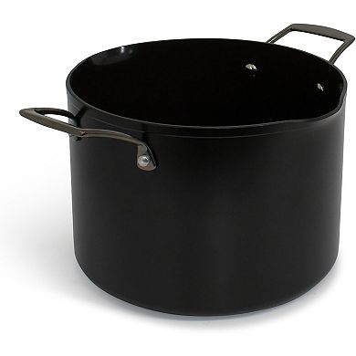 Blu. Cookware 8.5QT Stock Pot with Double Strainer Lid, Non-Toxic, Non-Stick Ceramic