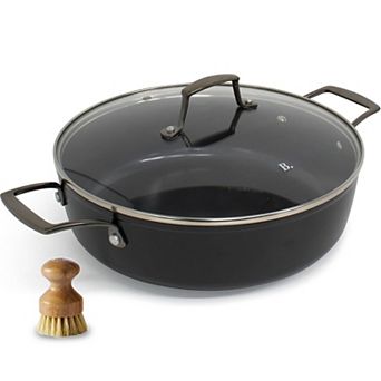 Blu. Cookware 11” Saute Pan with Lid, Non-Toxic, Non-Stick Ceramic