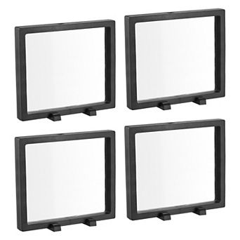 Floating Thin Film Display Box with Base 14cm x 14cm x 2cm Pack of 4