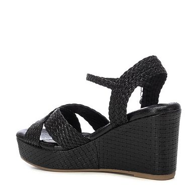 Women's Criss Cross Wedge Sandals By XTI 144057