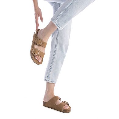 Women's Footbed Sandals with two buckles Refresh By Xti 172833