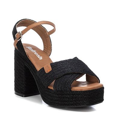 Women's Heeled Jute Platform Sandals By XTI 171544