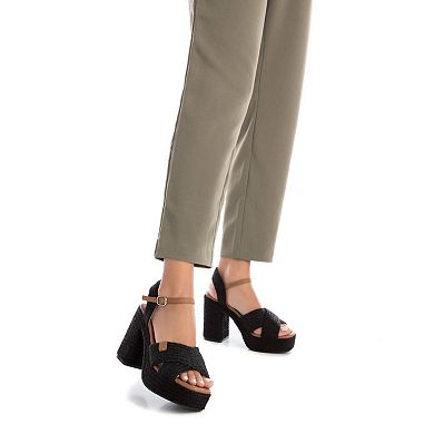 Women's Heeled Jute Platform Sandals By XTI 171544