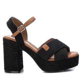 Women's Heeled Jute Platform Sandals By XTI 171544