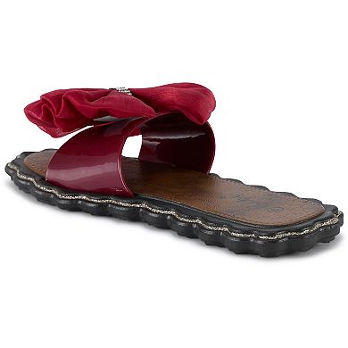Henry Ferrera By Charming Lady Women's Scallop Floral Slide Sandals
