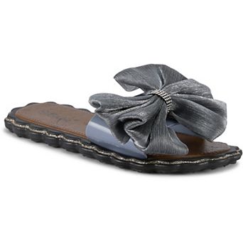 Henry Ferrera By Charming Lady Women's Scallop Floral Slide Sandals