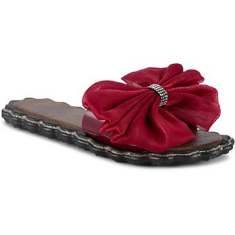 Henry Ferrera By Charming Lady Women's Scallop Floral Slide Sandals