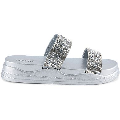 Henry Ferrera By Charming Lady Women's Rhinestone Glitter Sandals