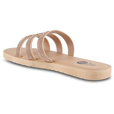 Henry Ferrera By Charming Lady Women's Rhinestone Comfort Sandals