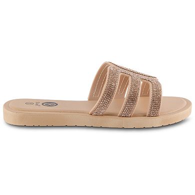 Henry Ferrera By Charming Lady Women's Rhinestone Comfort Sandals
