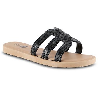 Henry Ferrera By Charming Lady Women's Rhinestone Comfort Sandals