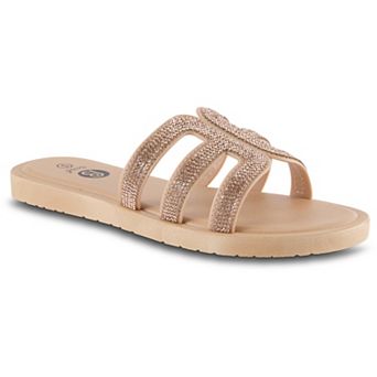 Henry Ferrera By Charming Lady Women's Rhinestone Comfort Sandals