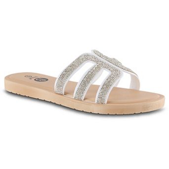 Henry Ferrera By Charming Lady Women's Rhinestone Comfort Sandals