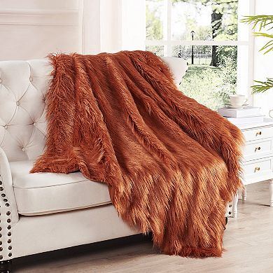 Home Soft Things Mongolian Faux Fur Throw Blanket