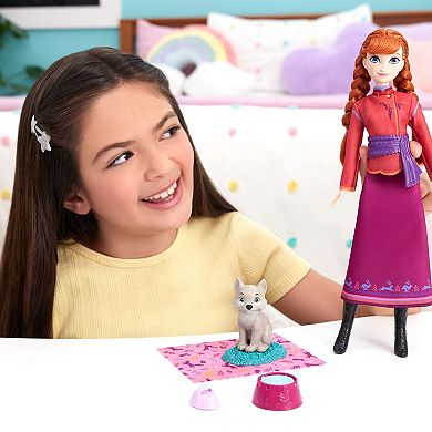 Disney Princess Anna Fashion Doll & Wolf Cub Figure with 4 Accessories