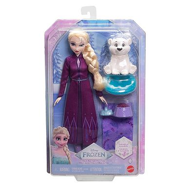 Disney Princess Elsa Fashion Doll & Polar Bear Cub with 4 Accessories