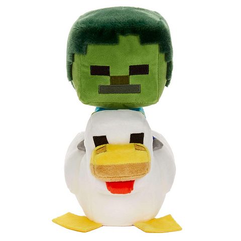 Детские мягкие игрушки Mattel Minecraft Plush Zombie Chicken Jockey Toy, 8-inch Soft Doll