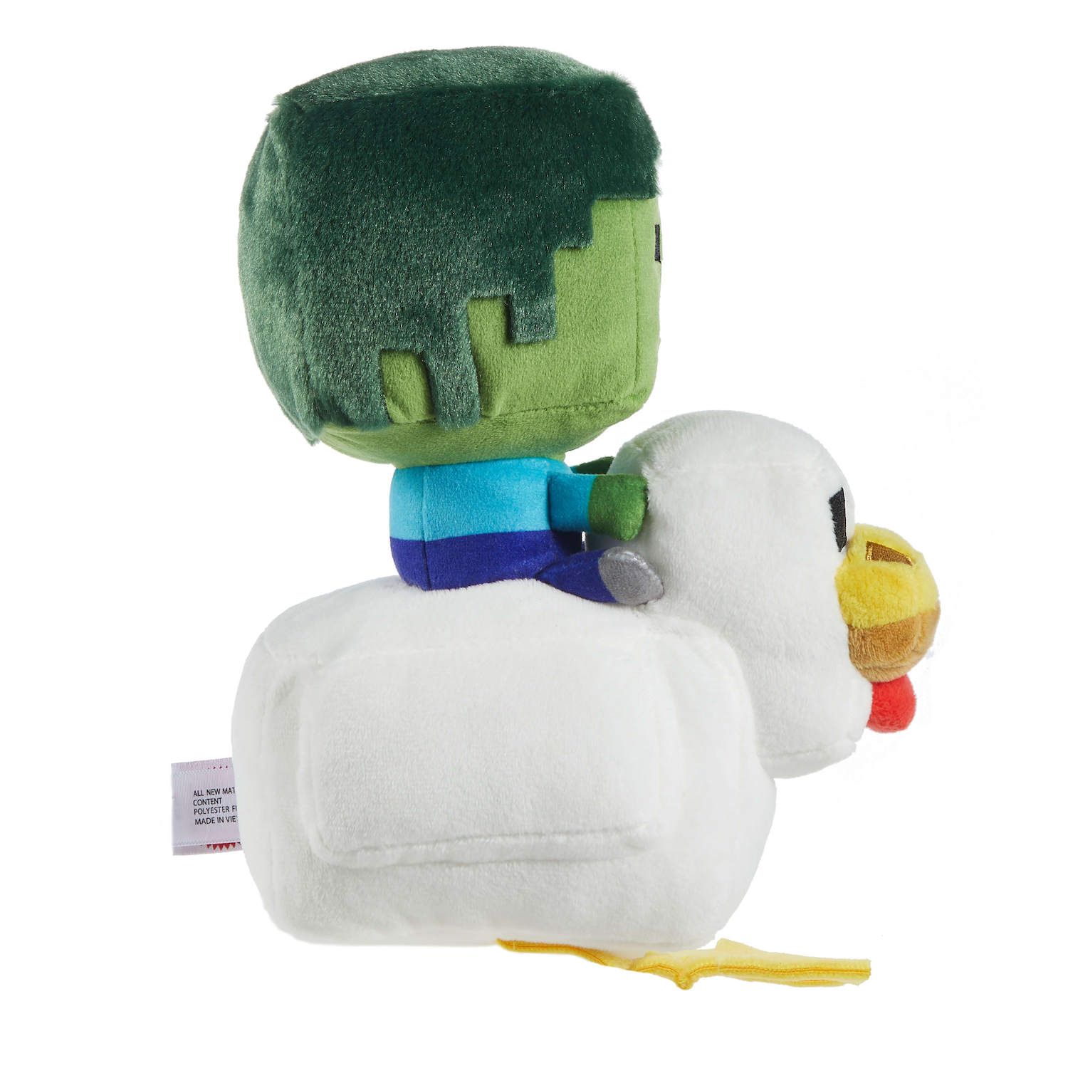 Детские мягкие игрушки Mattel Minecraft Plush Zombie Chicken Jockey Toy, 8-inch Soft Doll — фото 2