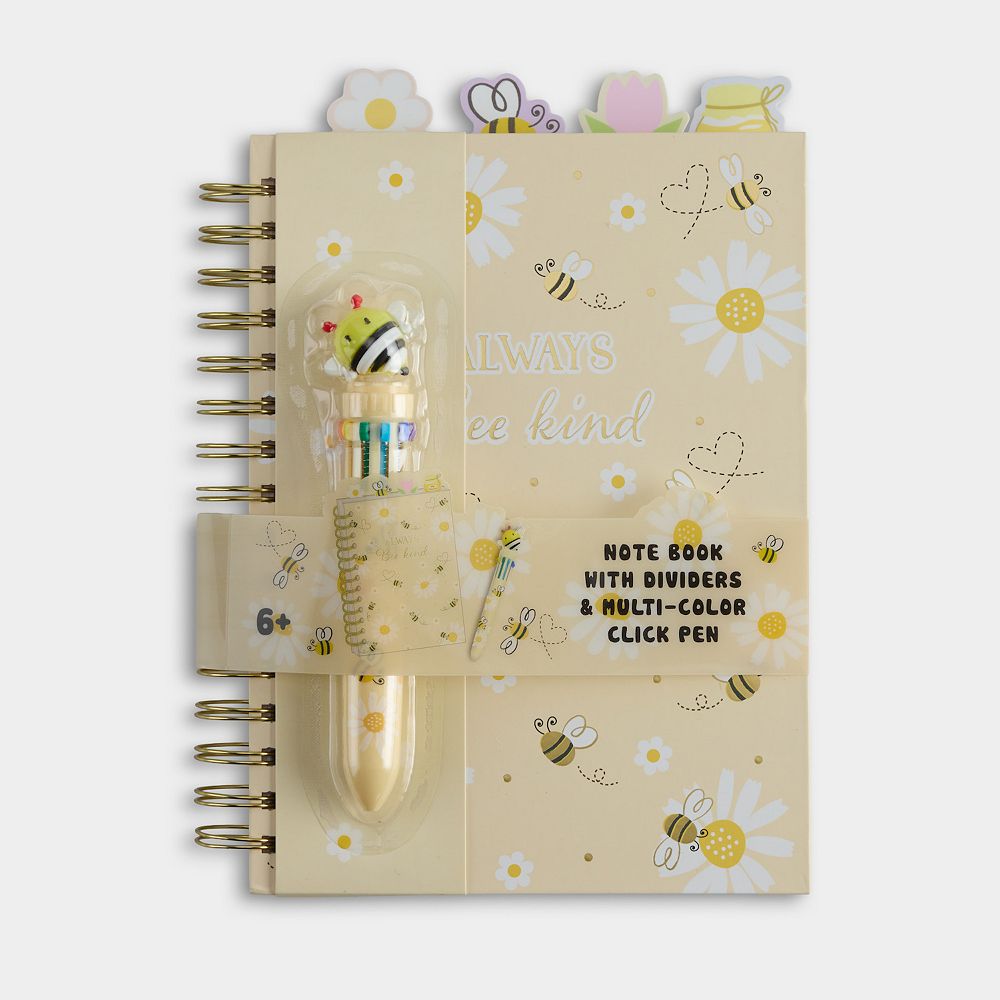 Votum Bee Kind Notebook with Dividers & Multi-Color Click Pen
