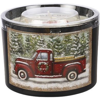 By Kathy Decorative Red Truck Design Spruce Jar Candle